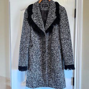 ISABEL & NINA Vintage Black and White Pea Coat Size Medium